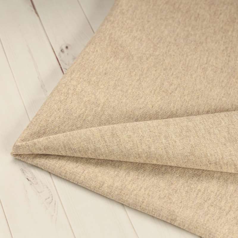 Tissu Molleton Léger beige Vendu Au Coupon