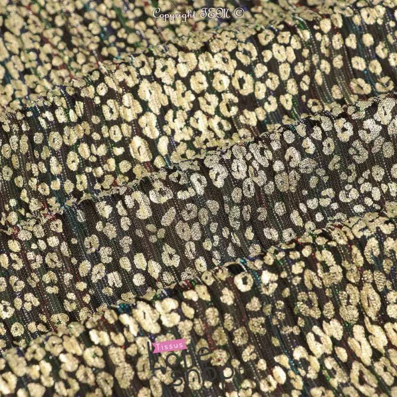 Tissus Maille Plissée Irisée Multicolores