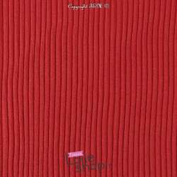 tissu Jersey  Bord-Côte Tubulaire Rouge