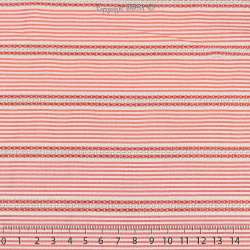 Jacquard Coton Imprimé Rayure Couleur Rouge