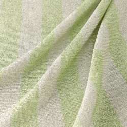 Tissus Jersey Viscose rayures larges Vert Et Blanc