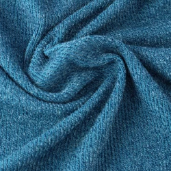 Tissu éponge côtelé couleur bleu