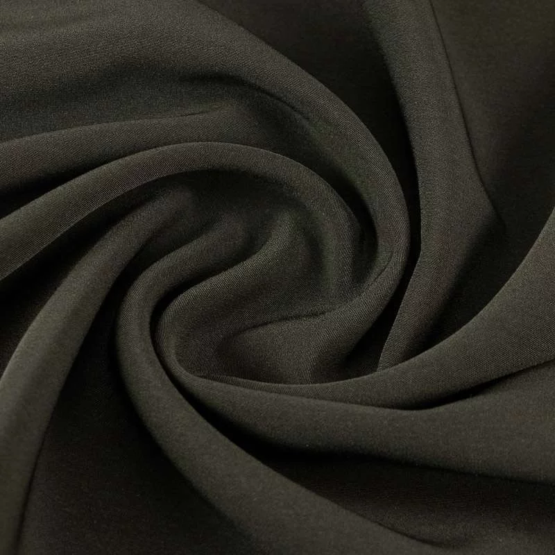 Tissu crêpe de soie fluide noir — Tissus en Ligne
