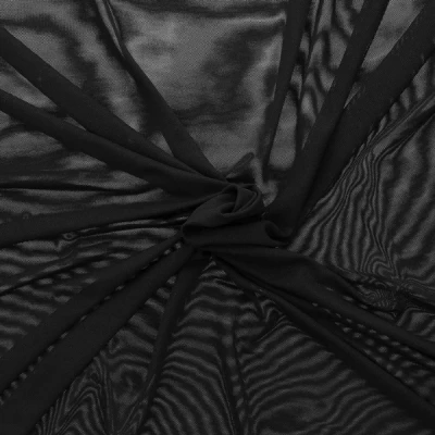 Tissu lingerie Resille Noir