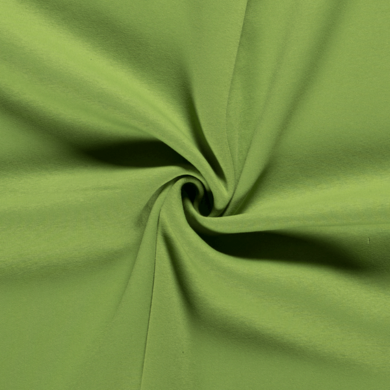 Tissu Sweat Epais Couleur Vert envers Molletonné
