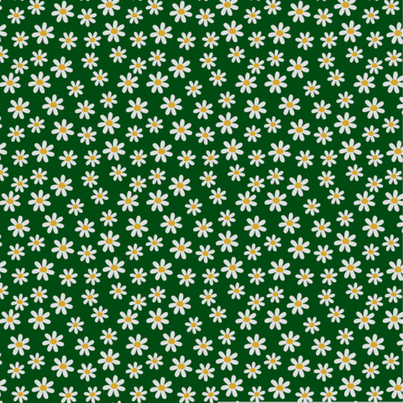 Tissus Jersey de coton vert foncé imprimé