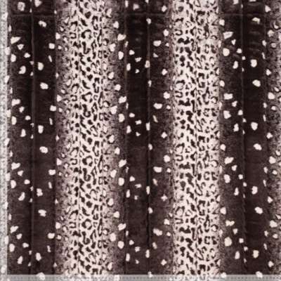 tissus fausse fourrure marron chocolat motif léopard