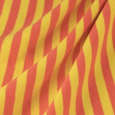 Tissu motif Rayures orange/jaune