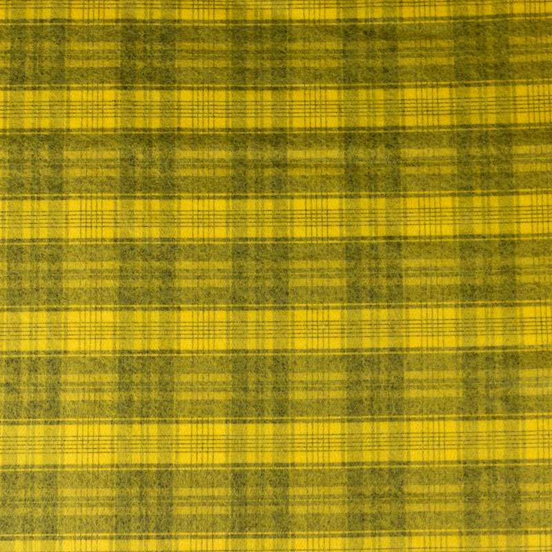 Tissus lainage petits carreaux jaune vendu au coupon de 3 mètres