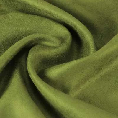Tissu Suédine Uni Couleur Olive clair