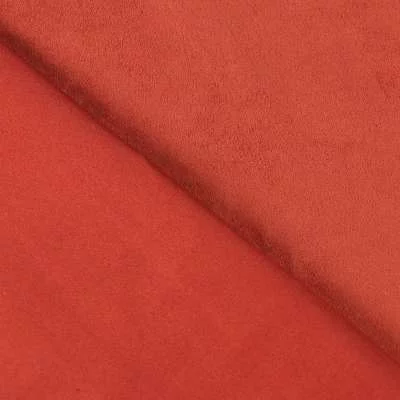 Tissu Suédine Uni Couleur Rouge