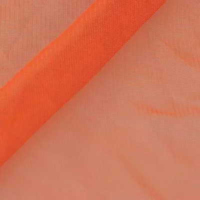 Tissu résille uni couleur orange