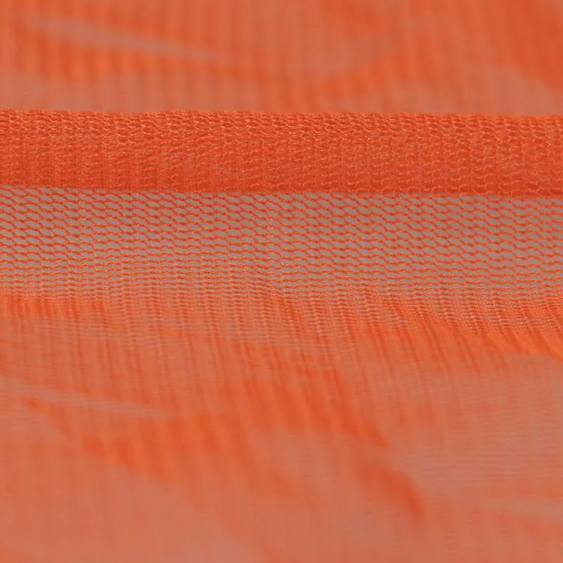 Tissu résille uni couleur orange vendu au coupon