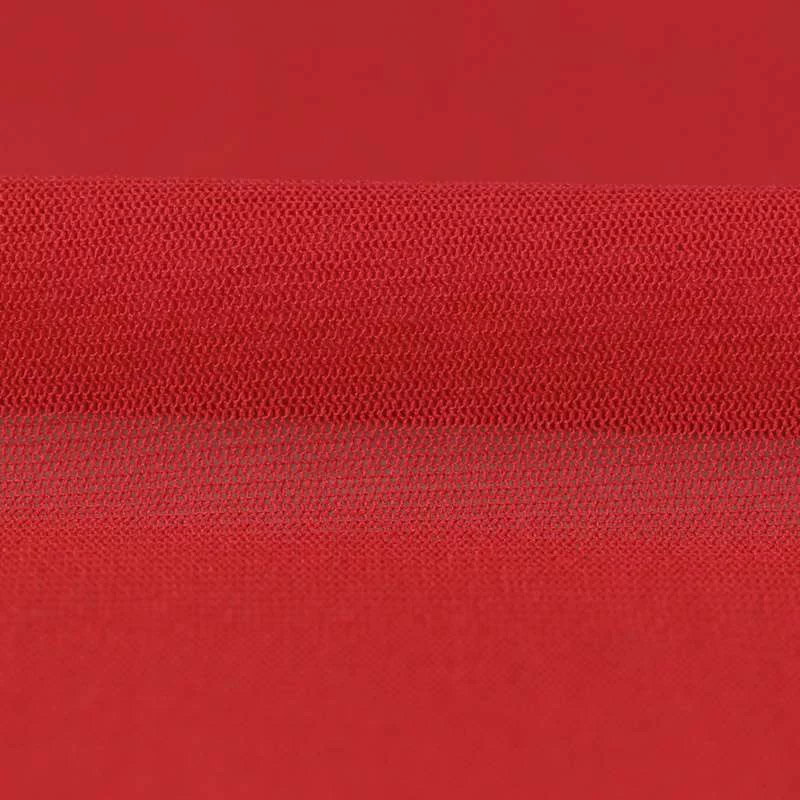Tissu résille uni couleur rouge vendu au coupon