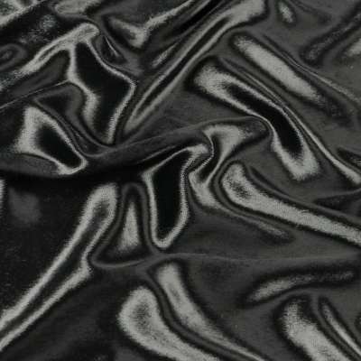 Tissu satin polyester uni noir vendu au coupon