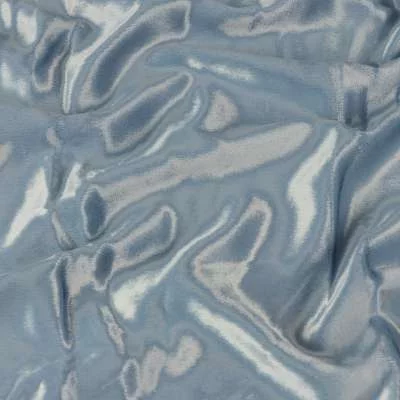 Tissu satin polyester uni bleu vendu au coupon