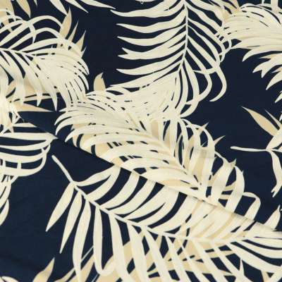 Tissu venezia Maillot de bain motif motif feuillage blanc