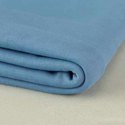 Tissu Mousseline Elasthanne Uni Bleu