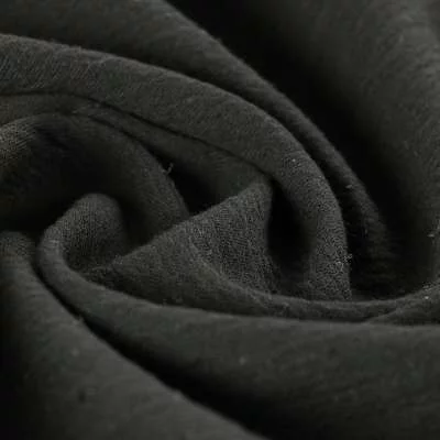Tissu crépon de coton noir