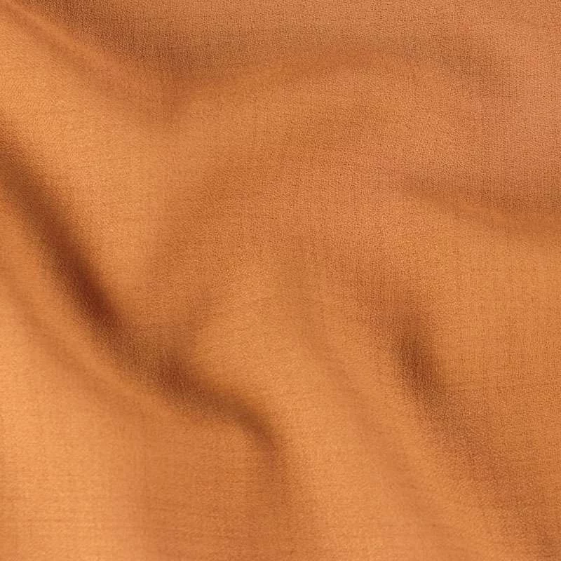 Tissus Crêpe Polyester Uni Orange Vendu Au Coupon