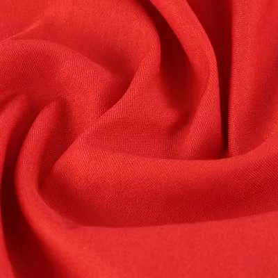 Tissu Bengaline lourde uni rouge