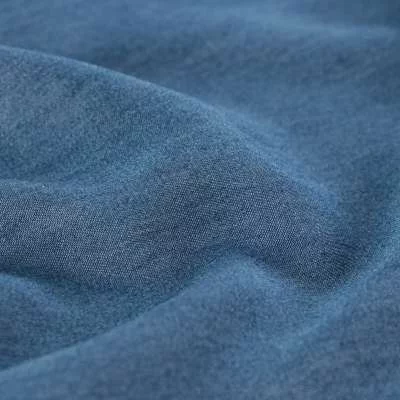 Tissu tencel effet denim bleu cerulean