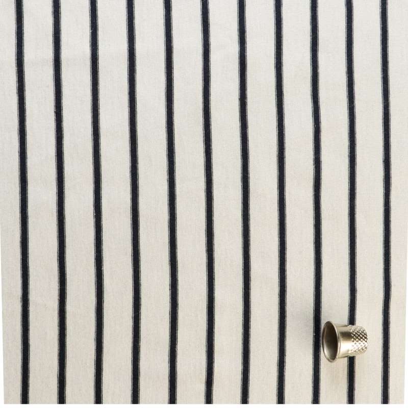 Jersey coton a rayures noir et blanc vendu au coupon