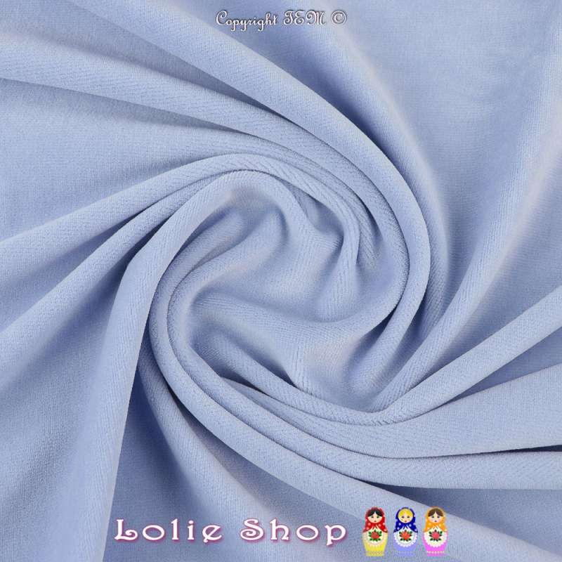 Tissus Velours Bebe Au Metre Millerais Ras Ultra Doux Couleur Bleu Ciel