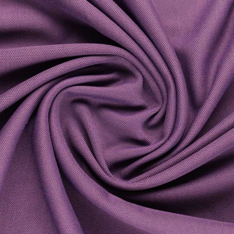 Tissu piqué de coton uni violet vendu au coupon