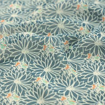 Tissu Crêpe Muse Motif Floral