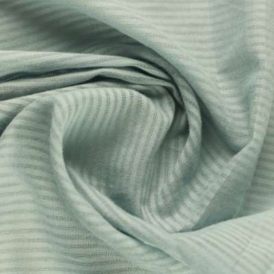 Tissu voile de coton gris clair Imprimé rayures vendu au coupon