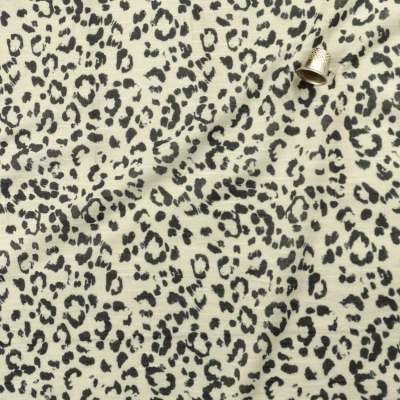 Tissus Slub Imprimé Motif léopard Noir Et Blanc Vendu Au Coupon