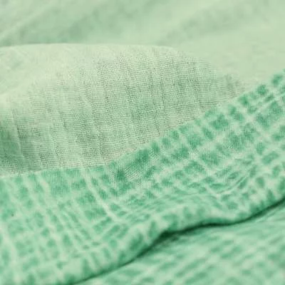Tissu double gaze chinée - Vert D'eau