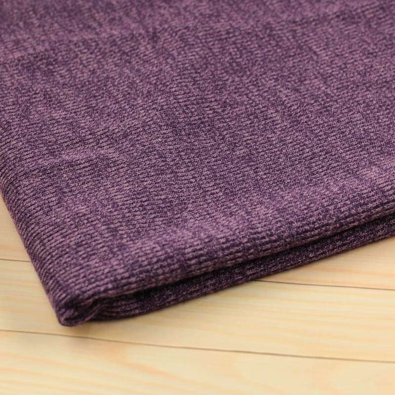 Tissu maille delbo cote uni violet vendu au coupon