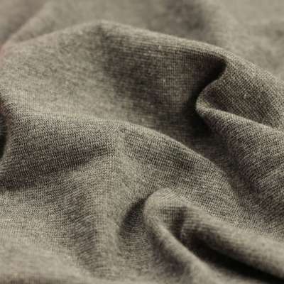 Tissu jersey polyester chiné gris anthracite clair vendu au coupon