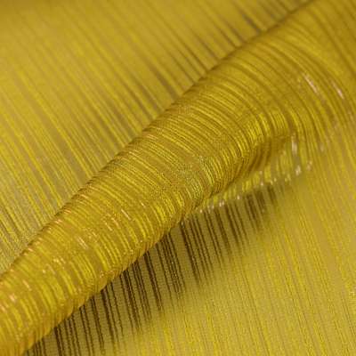 Tissu crêpe olive rayures satin lurex de haute qualité vendu au coupon