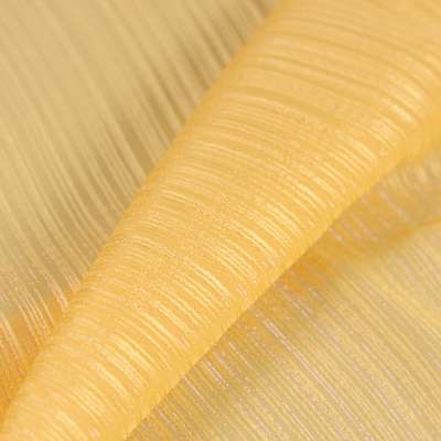 Tissu crêpe jaune pale rayures satin lurex de haute qualité