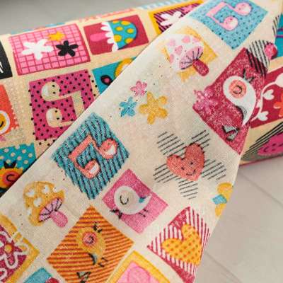 Popeline de Coton Motif Patchwork