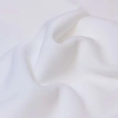 Piqué Polyester Élasthanne Uni Couleur Blanc Vendu Au Coupon