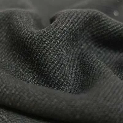 Drap de laine strié noir de fabrication italienne