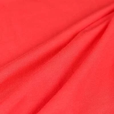 Tissu Jersey Coton uni Rouge Vendu Au Coupon