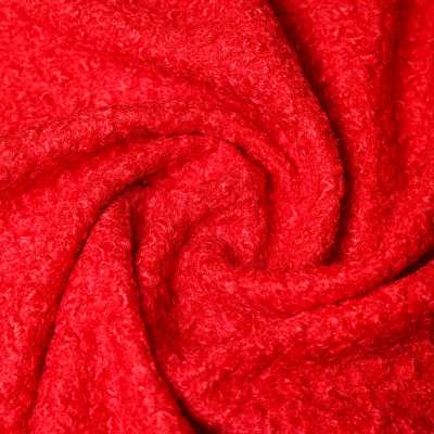 Tissu Lainage bouclettes rouge vendu au coupon