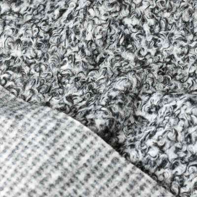 Tissu Lainage bouclettes gris