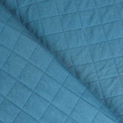 Tissu matelassé Double face a carreaux indigo