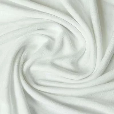 Tissus jersey viscose premium blanc vendu au coupon
