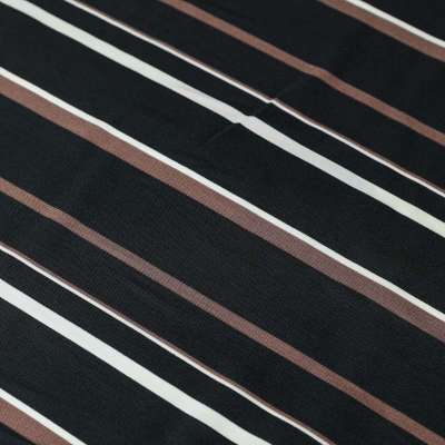 Tissu Microfibre Motif Rayure Fond Noir