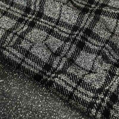 Tissu jacquard Noir Motif Carreaux