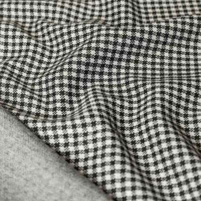 Tissu jacquard gris Motif Carreaux Vichy