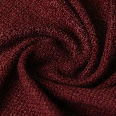 Tissu maille tricot bordeaux vendu au coupon