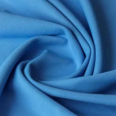 Tissu piqué de coton uni bleu vendu au coupon